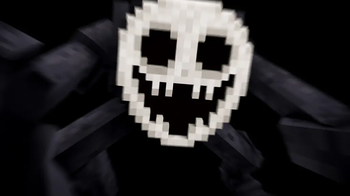Offizielles Modrinth-Galeriebild von Corner Entity Horror in einem hellen Minecraft-Wald